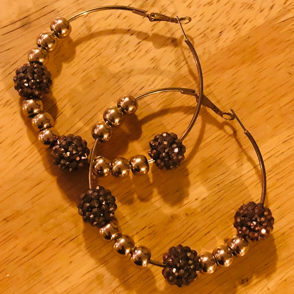 Ball Hoop Earrings